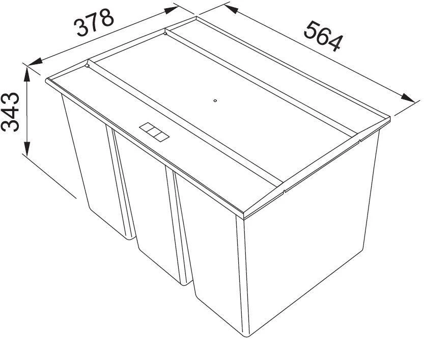 Franke Sorters - Easysort 600-3-0 Inbouw Prullenbak 121.0494.192 2 Franke Sorters - Easysort 600-3-0 Inbouw Prullenbak 121.0494.192 - Image 2