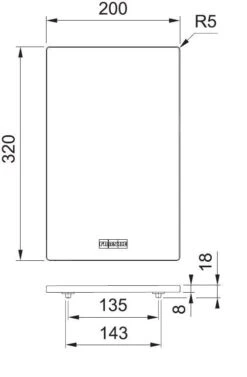 Franke Toebehoren - ALL-IN Snijplank, Bruin 133.0655.221 -Keuken Verkoop 07d625dc66104443dacda922