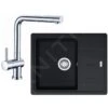 Franke Sets - Spoelbakset G95, BFG 611-62 Fragraniet Spoelbak, Onyx + Keukenkraan SAMOA, Chroom 114.0438.970