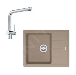 Franke Sets - Keukenset G95, Fragraniet Spoelbak BFG 611-62 En Keukenkraan Samoa, Kasjmier/chroom 114.0510.399