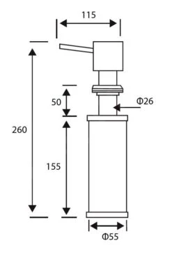 Franke Toebehoren - Zeepdispenser FD 300, Chroom 119.0085.067 -Keuken Verkoop 18d49a7d733821ca444585c6