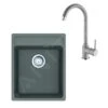 Franke Sets - Set G241, Fragraniet Spoelbak MRG 610-37 RTL En Keukenkraan FP 9000.084, Grijze Steen 114.0675.657