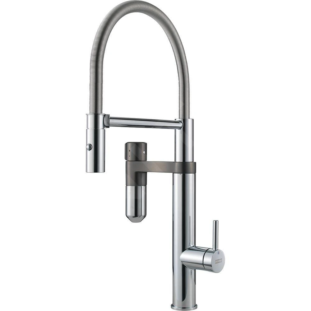 Franke Waterfilter Kranen - Vital Tap Keukenkraan Met Filtratie, Flexibele Arm En Douche, Chroom/gun Metal 120.0621.230 4 Franke Waterfilter Kranen - Vital Tap Keukenkraan Met Filtratie, Flexibele Arm En Douche, Chroom/gun Metal 120.0621.230 - Image 4