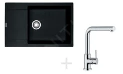 Franke Sets - Keukenset G76, Fragraniet Spoelbak MRG 611-78 BB, Onyx + Kraan FN 0147, Chroom 114.0365.638