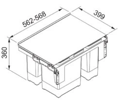 Franke Sorters - Garbo 60-3 Inbouw Afvalemmer 121.0200.680 -Keuken Verkoop 2e3b97b995e4088b224ed323
