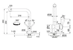 Franke Sets - Set T76, Tectonite Spoelbak S2D 611-100 En Keukenkraan SAMOA, Zwart/chroom 143.0616.929 -Keuken Verkoop 2e8b00bf5eae085e65e6edf6