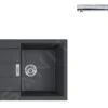 Franke Sets - Set T82, Tectonite Spoelbak S2D 611-78 En Keukenkraan FN 0147.031, Zwart/chroom 143.0618.715