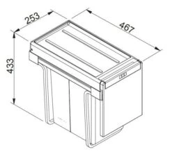 Franke Cube - Inbouw Afvalemmer Cube 30 134.0039.553 -Keuken Verkoop 599781f479452a17845a72fb