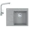 Franke Sets - Set G220, Fragraniet Spoelbak CNG 611-62 TL/7 En Keukenkraan Samoa, Grijze Steen/chroom 114.0650.748