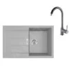 Franke Sets - Keukenset T105, Tectonite Spoelbak S2D 611-78 En Keukenkraan FP 9000.084, Grijs 143.0675.731