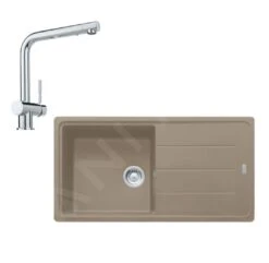 Franke Sets - Keukenset G135, Fragraniet Spoelbak BFG 611 En Keukenkraan Samoa, Kasjmier/chroom 114.0510.323