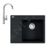 Franke Sets - Set G222, Fragraniet Spoelbak CNG 611-62 TL/7 En Keukenkraan FP 0408.031, Onyx/chroom 114.0650.767