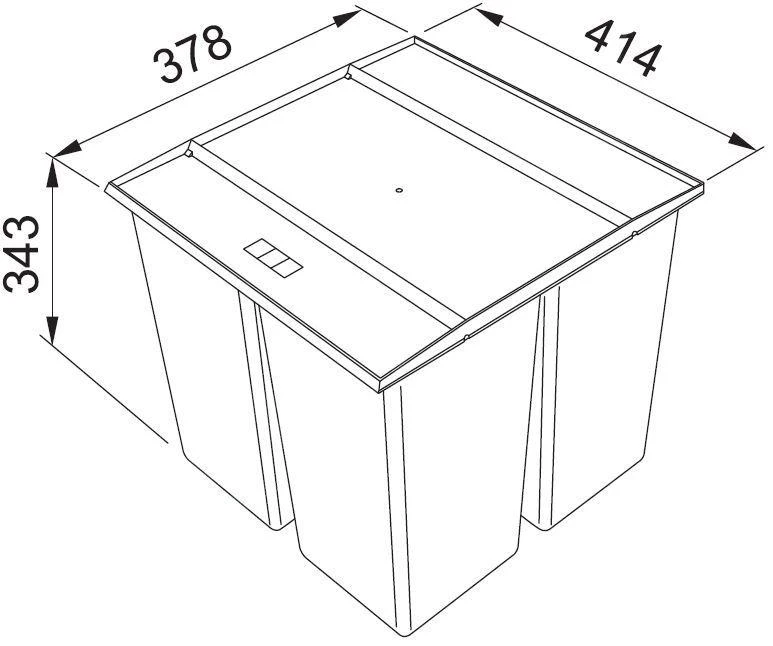 Franke Sorters - Easysort 450-1-2 Inbouw Prullenbak 121.0494.150 2 Franke Sorters - Easysort 450-1-2 Inbouw Prullenbak 121.0494.150 - Image 2