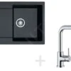 Franke Sets - Spoelbakset G40, Granieten Spoelbak MRG 611, Onyx + Keukenkraan FN 0147.031, Chroom 114.0283.433