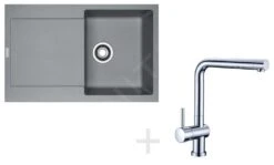 Franke Sets - Keukenset G39, Granieten Spoelbak MRG 611, Steengrijs + Samoa Kraan, Chroom 114.0283.425
