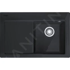 Franke Mythos - Keramische Spoelbak MTK 611-78/7, 780x510 Mm, Onyx 124.0433.433