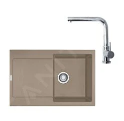 Franke Sets - Keukenset G40, Fragraniet Spoelbak MRG 611 En Keukenkraan FN 0147.031, Kasjmier/chroom 114.0510.270