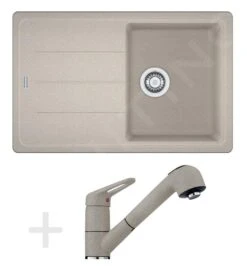 Franke Sets - Spoelbakset G57, BFG 611-78 Graniet Spoelbak, Sahara + Keukenkraan FC 9547, Sahara 114.0323.916