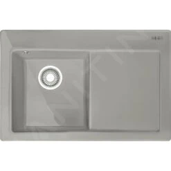 Franke Mythos - Keramische Spoelbak MTK 611-78/2, 780x510 Mm, Perlgrau Matt 124.0433.448