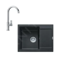 Franke Sets - Keukenset G165, Fragraniet Spoelbak MRG 611-62 En Keukenkraan FP 0408.031, Onyx/chroom 114.0587.924