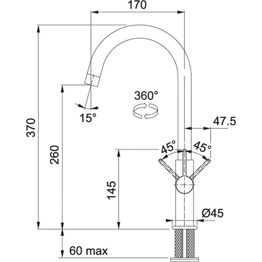 Franke Sets - Keukenset G165, Fragraniet Spoelbak MRG 611-62 En Keukenkraan FP 0408.031, Mat Zwart/chroom 114.0650.567 3 Franke Sets - Keukenset G165, Fragraniet Spoelbak MRG 611-62 En Keukenkraan FP 0408.031, Mat Zwart/chroom 114.0650.567 - Image 3
