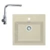 Franke Sets - Keukenset T12, Tectonite Spoelbak SID 610 En Keukenkraan FN 0147.031, Beige/chroom 143.0675.724