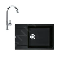 Franke Sets - Keukenset G169, Fragraniet Spoelbak MRG 611-78 BB En Keukenkraan FP 0408.031, Onyx/chroom 114.0587.958