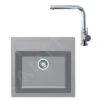 Franke Sets - Keukenset T12, Tectonite Spoelbak SID 610 En Keukenkraan FN 0147.031, Grijs/chroom 143.0650.598