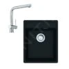 Franke Sets - Set G242, Fragraniet Spoelbak MRG 610-37 RTL En Keukenkraan Samoa, Onyx/chroom 114.0675.642